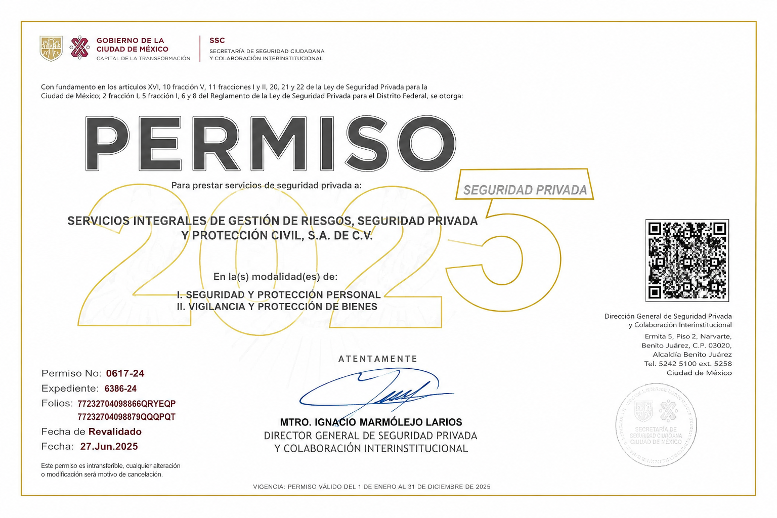 EMPRESA DE SEGURIDAD CERTIFICADA_ARMARIUM